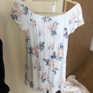 Floral Off the Shoulder Romper